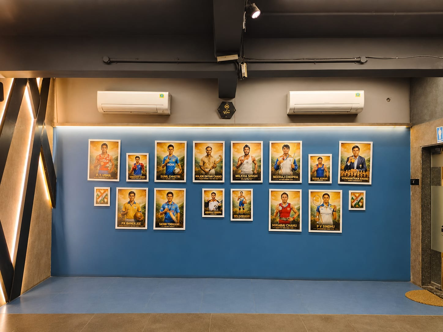 Royal Fitness Club inspiration wall
