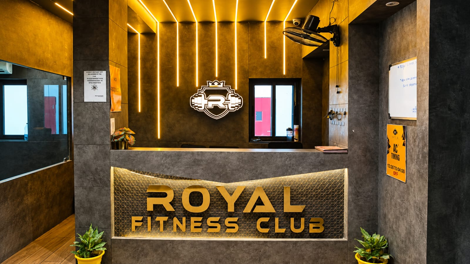 Royal Fitness Club reception area