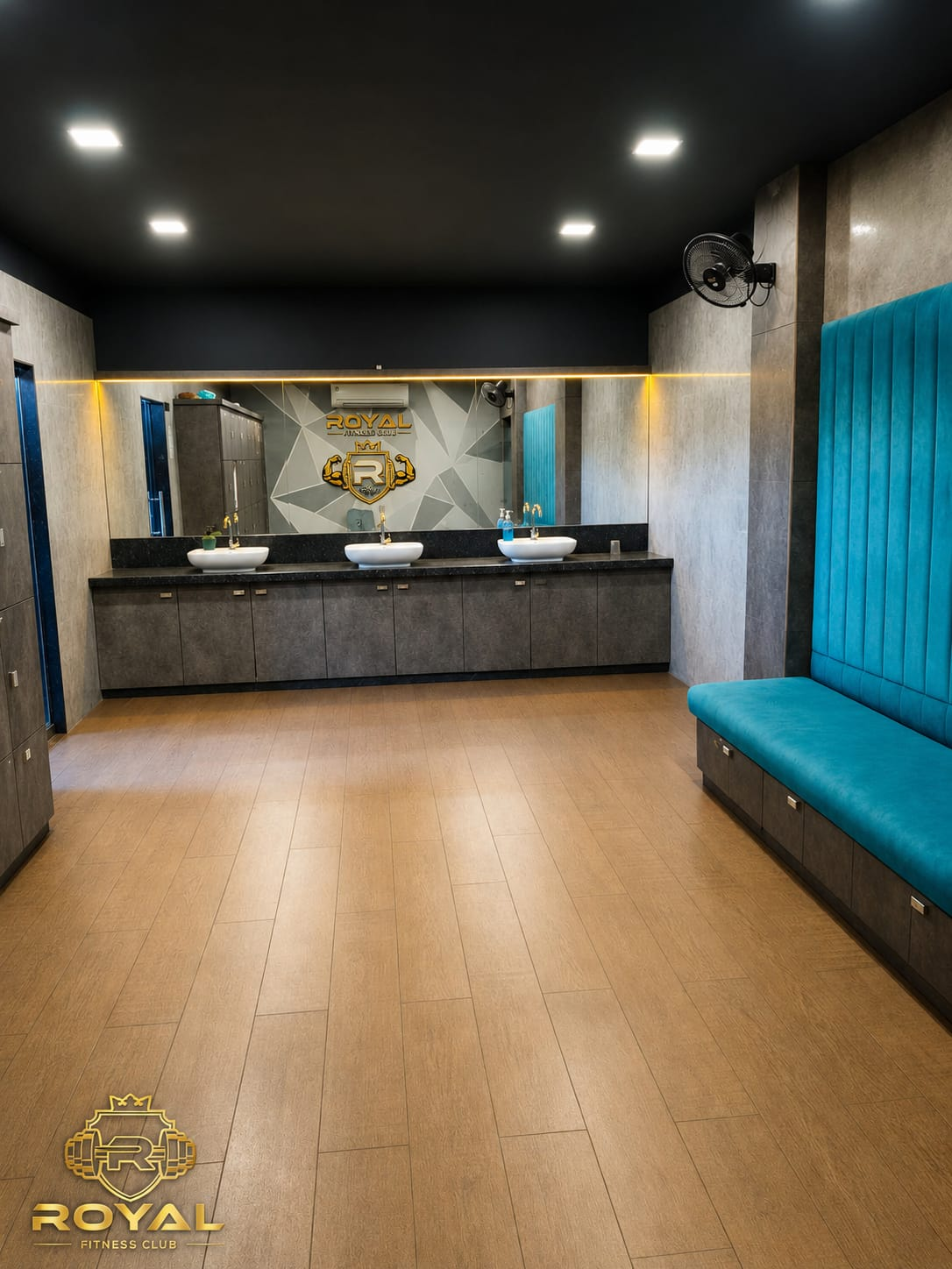 Royal Fitness Club washroom area
