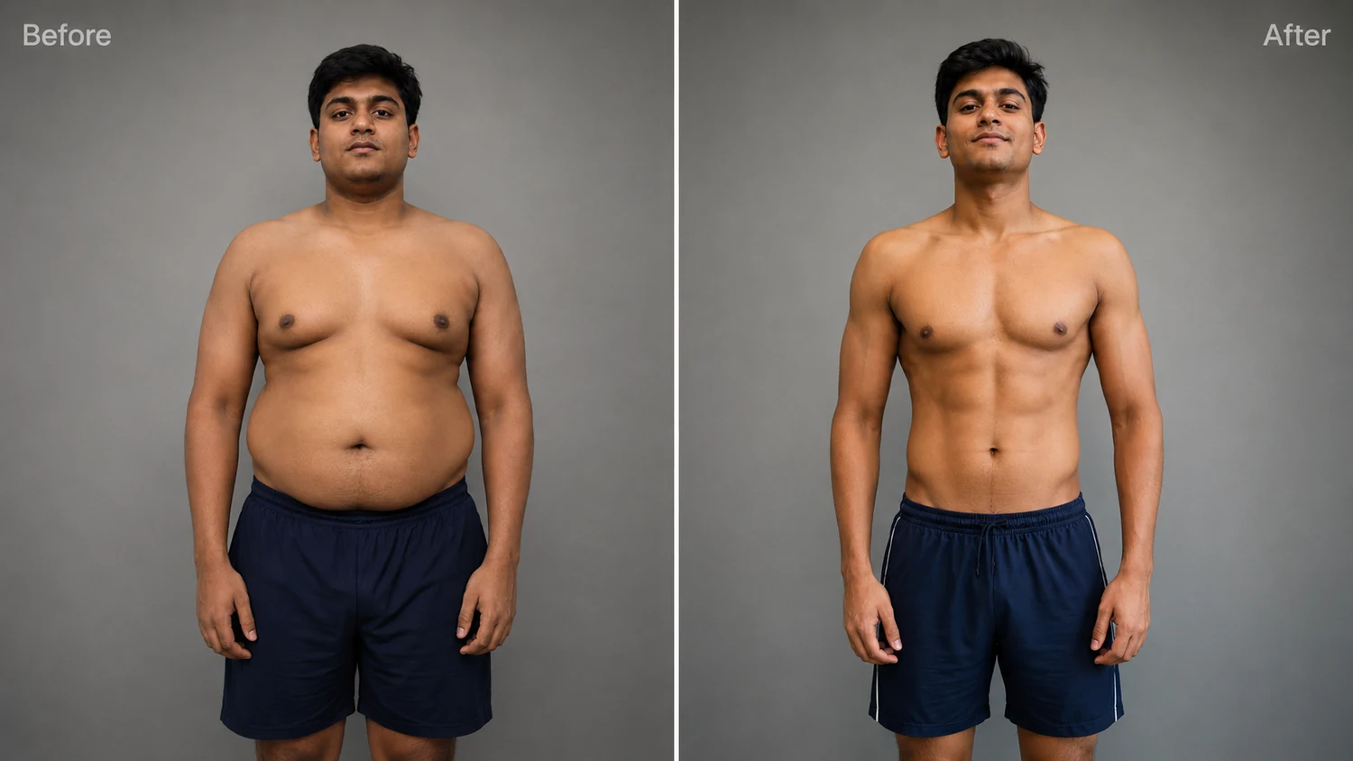 Fat loss transformation at Royal Fitness Club